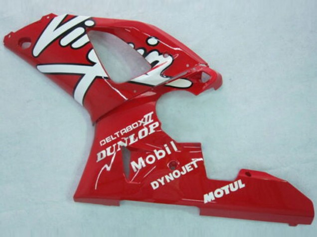 Carenado Moto Yamaha YZF 1000 R1 1998-1999 - Rojo Blanco Negro Dunlop