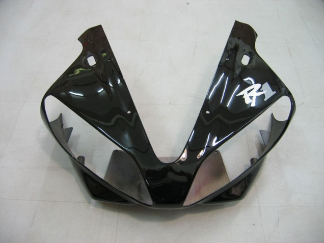 Carenado Moto Yamaha YZF 1000 R1 2000-2001 - Negro Brillante Blanco Calcomanía