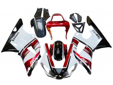 Carenados Moto Yamaha YZF 1000 R1 2000-2001 - Rojo Blanco Negro Brillante