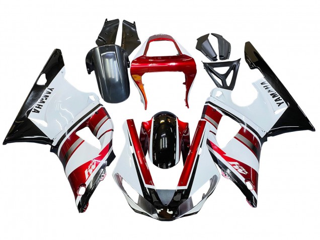 Carenados Moto Yamaha YZF 1000 R1 2000-2001 - Rojo Blanco Negro Brillante