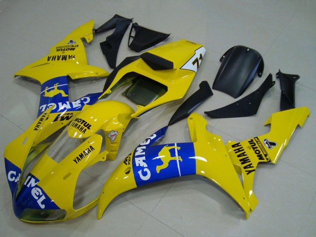 Carenado Moto Yamaha YZF R1 2002-2003 - Amarillo Azul Camello Motul