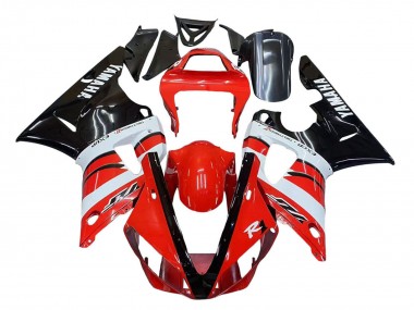 Carenado Moto Yamaha YZF 1000 R1 2000-2001 - Rojo Blanco Negro Brillante