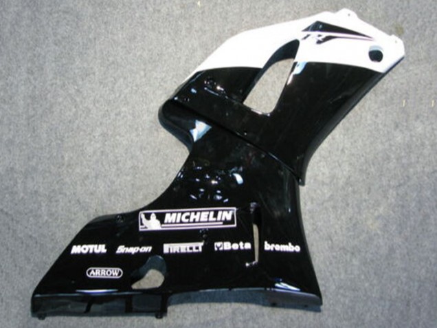 Carenado Moto Yamaha YZF 1000 R1 2000-2001 - Negro Brillante Blanco Michelin