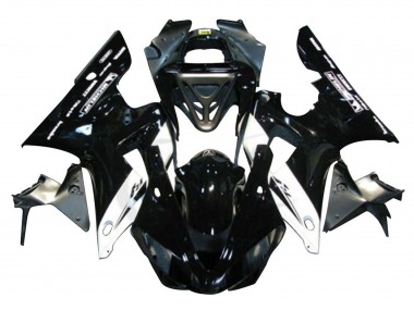 Carenado Moto Yamaha YZF 1000 R1 2000-2001 - Negro Brillante Blanco Michelin
