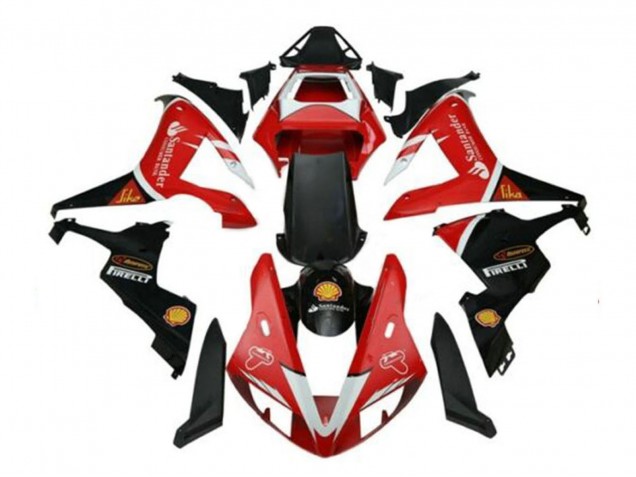 Carenado Moto Yamaha YZF 1000 R1 2002-2003 - Rojo Plata Negro Santander