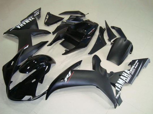 Carenado Moto Yamaha YZF R1 2002-2003 - Negro Brillante Negro Mate Blanco Calcomanías