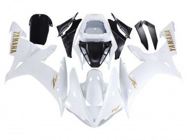 Carenado Moto Yamaha YZF 1000 R1 2002-2003 - Blanco Oro Calcomanías