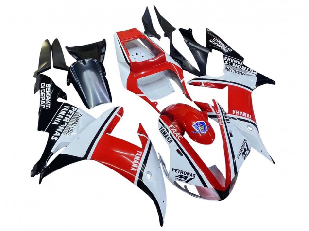 Carenado Moto Yamaha YZF 1000 R1 2002-2003 - Blanco Rojo Negro Petronas