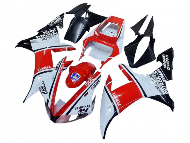 Carenado Moto Yamaha YZF 1000 R1 2002-2003 - Blanco Rojo Negro Petronas