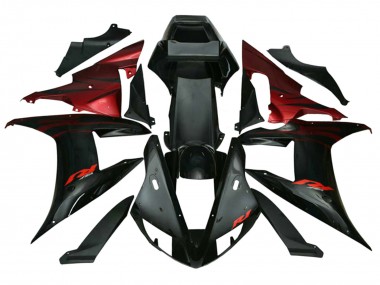 Carenado Moto Yamaha YZF 1000 R1 2002-2003 - Rojo Negro Llama