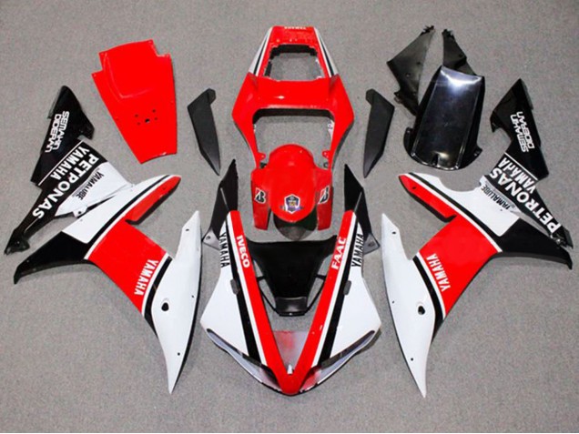 Carenado Moto Yamaha YZF 1000 R1 2002-2003 - Blanco Rojo Negro Yamalube Petronas