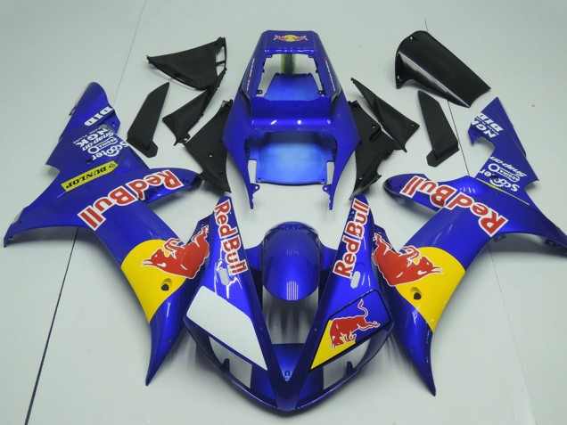 Carenado Moto Yamaha YZF R1 2002-2003 - Azul Amarillo Rojo Bull