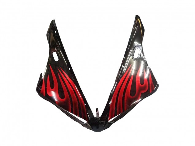 Carenado Moto Yamaha YZF 1000 R1 2004-2006 - Negro Brillante Rojo Llama