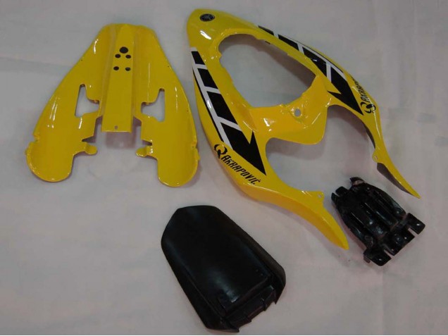 Carenado Moto Yamaha YZF 1000 R1 2004-2006 - Amarillo Blanco Negro Brillante