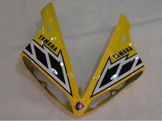 Carenado Moto Yamaha YZF 1000 R1 2004-2006 - Amarillo Blanco Negro Brillante