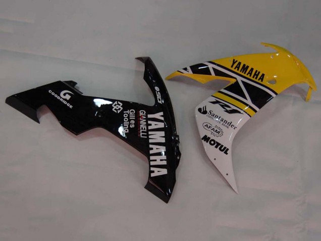 Carenado Moto Yamaha YZF 1000 R1 2004-2006 - Amarillo Blanco Negro Brillante
