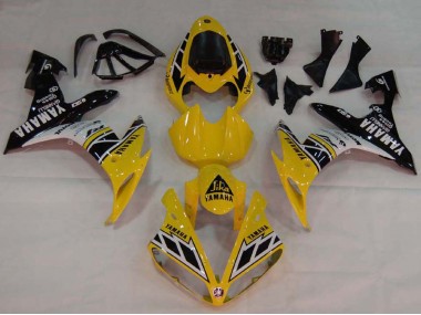 Carenado Moto Yamaha YZF 1000 R1 2004-2006 - Amarillo Blanco Negro Brillante