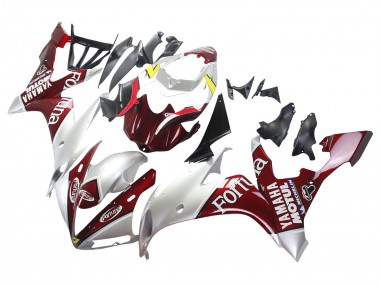 Carenado Moto Yamaha YZF 1000 R1 2004-2006 - Plata Rojo Fortuna Motul