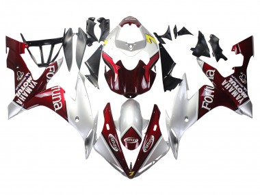 Carenado Moto Yamaha YZF 1000 R1 2004-2006 - Plata Rojo Fortuna Motul