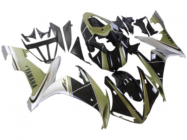 Carenado Moto Yamaha YZF 1000 R1 2004-2006 - Oro Claro Blanco Negro Brillante