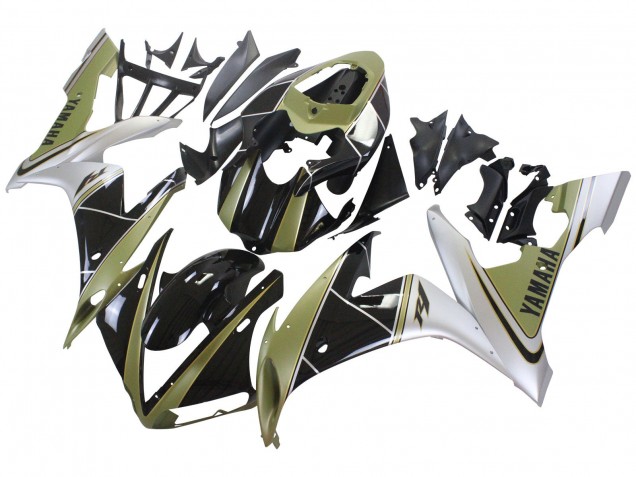 Carenado Moto Yamaha YZF 1000 R1 2004-2006 - Oro Claro Blanco Negro Brillante