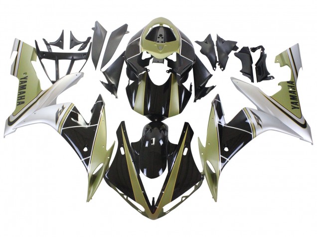 Carenado Moto Yamaha YZF 1000 R1 2004-2006 - Oro Claro Blanco Negro Brillante