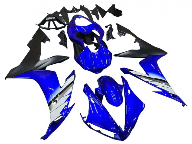 Carenado Moto Yamaha YZF 1000 R1 2004-2006 - Azul Blanco Negro Mate
