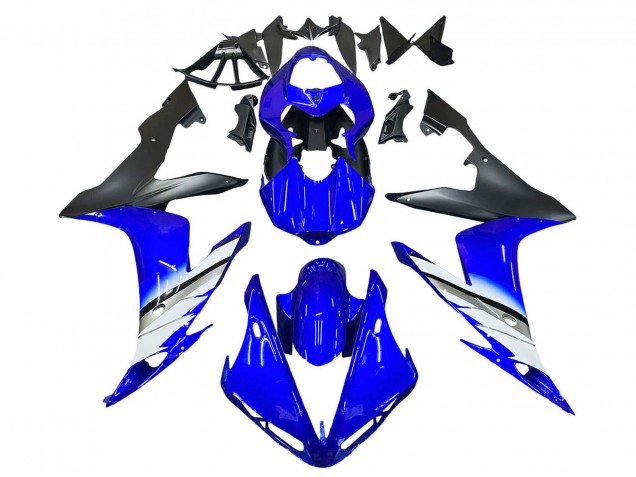 Carenado Moto Yamaha YZF 1000 R1 2004-2006 - Azul Blanco Negro Mate