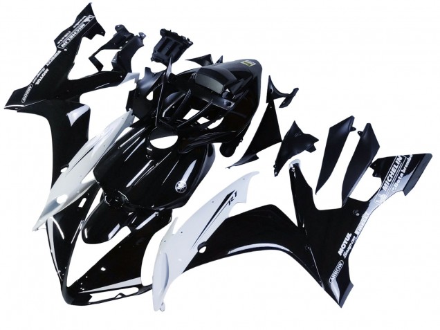 Carenado Moto Yamaha YZF 1000 R1 2004-2006 - Negro Brillante Blanco Motul
