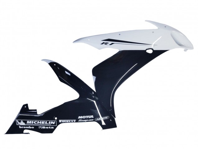 Carenado Moto Yamaha YZF 1000 R1 2004-2006 - Negro Brillante Blanco Motul
