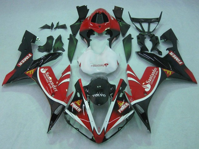 Carenado Moto Yamaha YZF 1000 R1 2004-2006 - Rojo Blanco Negro Verde Volvo Jika Fimer Santander