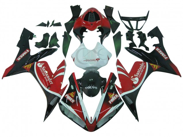 Carenado Moto Yamaha YZF 1000 R1 2004-2006 - Rojo Blanco Negro Verde Volvo Jika Fimer Santander