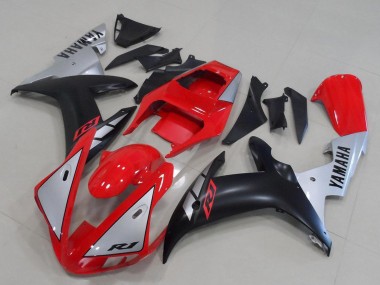 Carenado Moto Yamaha YZF R1 2002-2003 - Rojo Plata Negro Mate
