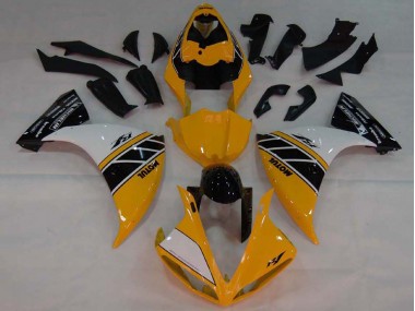 Carenado Moto Yamaha YZF 1000 R1 2007-2008 - Amarillo Blanco Negro