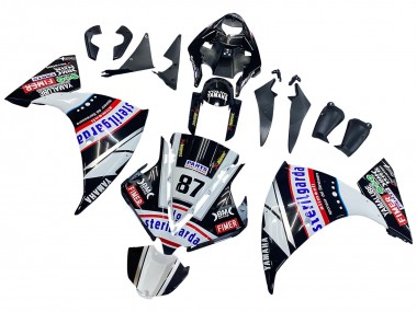 Carenado Moto Yamaha YZF 1000 R1 2012-2014 - Negro Brillante Blanco Rojo Fimer Yamalube Sterilgarda 87