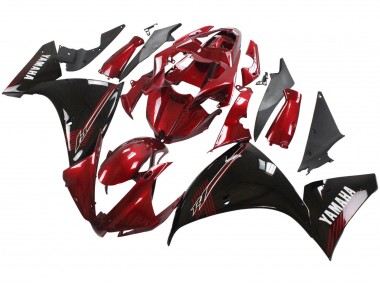 Carenado Moto Yamaha YZF 1000 R1 2012-2014 - Rojo Negro Brillante