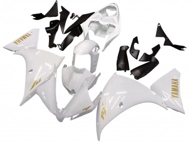 Carenado Moto Yamaha YZF 1000 R1 2012-2014 - Blanco Oro Calcomanías