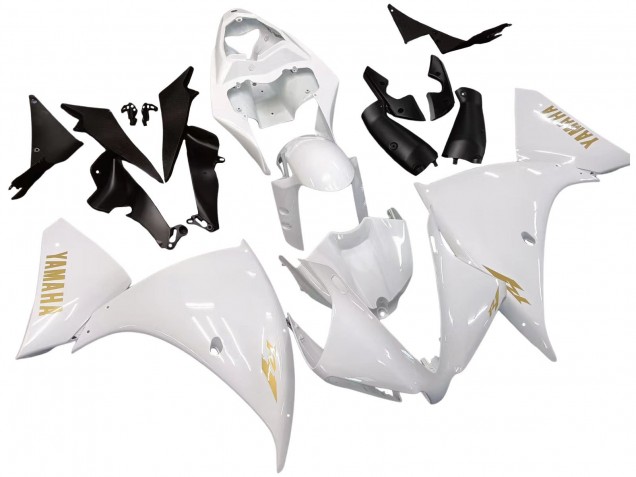 Carenado Moto Yamaha YZF 1000 R1 2012-2014 - Blanco Oro Calcomanías