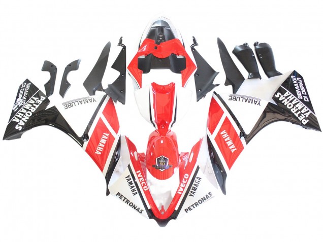 Carenado Moto Yamaha YZF 1000 R1 2012-2014 - Blanco Rojo Negro Brillante Petronas