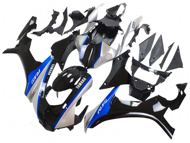 Carenado Moto Yamaha YZF 1000 R1 2015-2019 - Plata Azul Negro Brillante