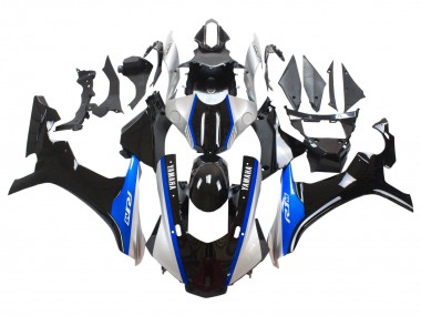 Carenado Moto Yamaha YZF 1000 R1 2015-2019 - Plata Azul Negro Brillante