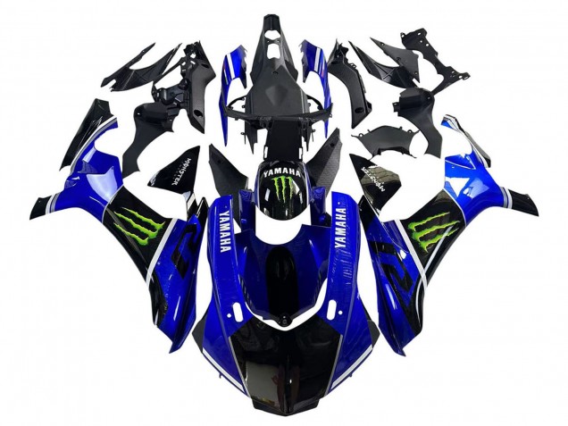 Carenado Moto Yamaha YZF 1000 R1 2015-2019 - Azul Negro Brillante Verde Monstruo