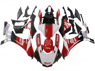 Carenados Moto Yamaha YZF 1000 R1 2015-2019 - Blanco Rojo Negro Milwaukee