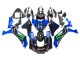Carenado Moto Yamaha YZF 1000 R1 2020-2025 - Azul Negro Verde Negro ENEOS Monstruo