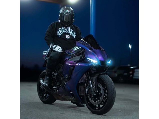 Carenado Moto Yamaha YZF 1000 R1 2020-2025 - Gradiente Azul Púrpura