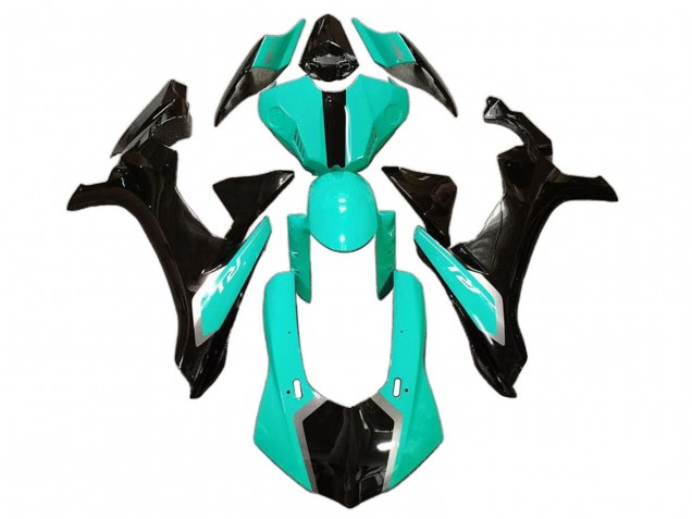 Carenado Moto Yamaha YZF 1000 R1 2020-2025 - Verde Claro Negro Brillante