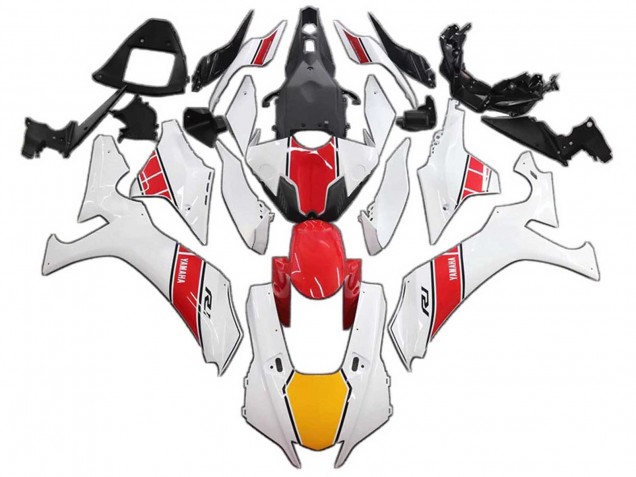 Carenado Moto Yamaha YZF 1000 R1 2020-2025 - Blanco Rojo Amarillo