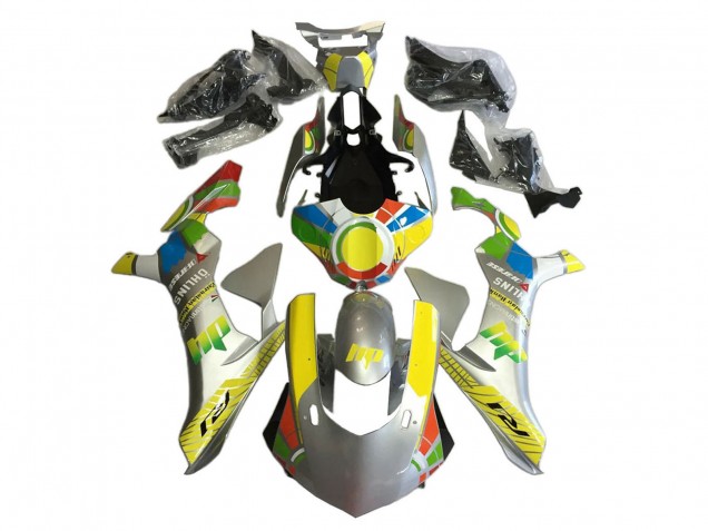 Carenado Moto Yamaha YZF 1000 R1 2020-2025 - Plata Amarillo Rojo Azul Ohlins