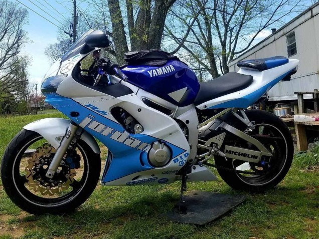 Carenado Moto Yamaha YZF 600 R6 1998-2002 - Blanco Azul Jordan