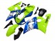 Carenado Moto Yamaha YZF 600 R6 1998-2002 - Neon Verde Azul Blanco Champions